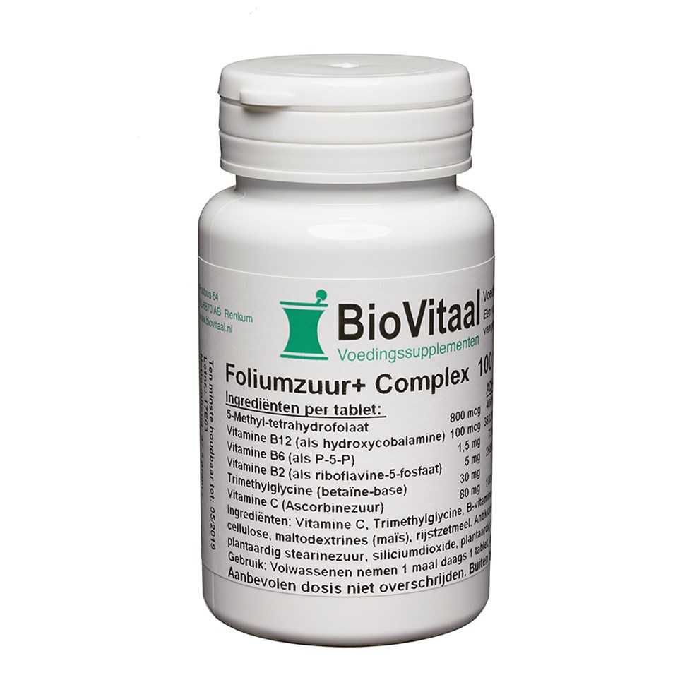 Fobie corruptie Allergie Foliumzuur+ Complex - BioVitaal